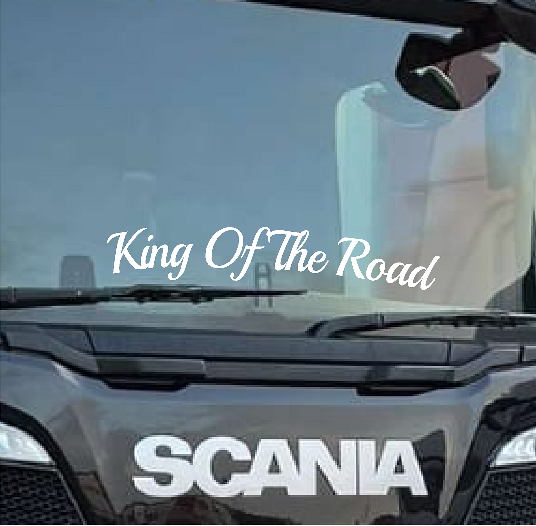 King of the road truck sticker trucking