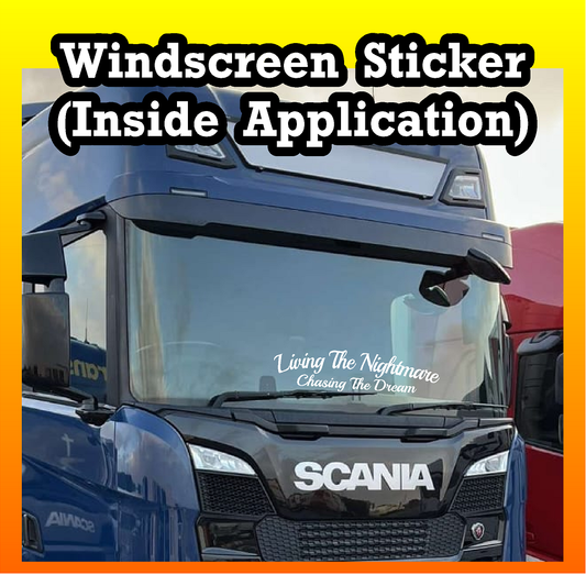 Living The Nightmare, Chasing The Dream Truck Sticker For Truckers