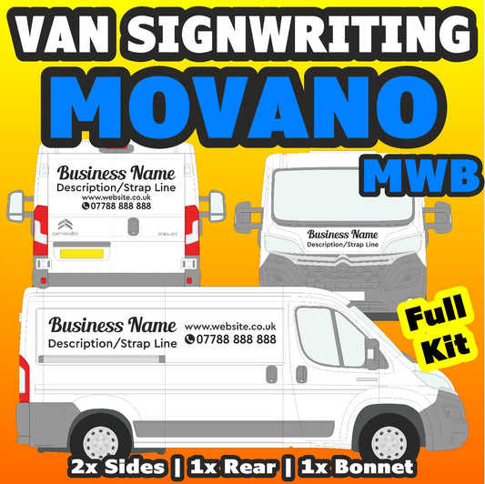 Movano MWB Basic DIY van signs kit