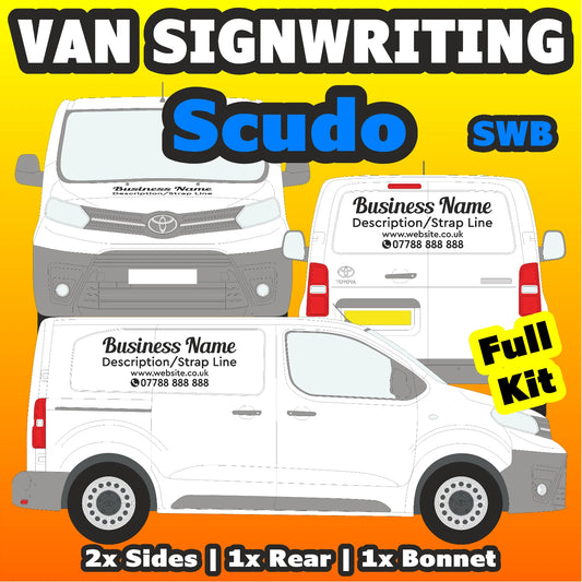 Fiat Scudo SWB Basic DIY van signs kit