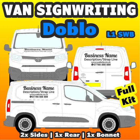 Fiat Doblo SWB Basic DIY van signs kit