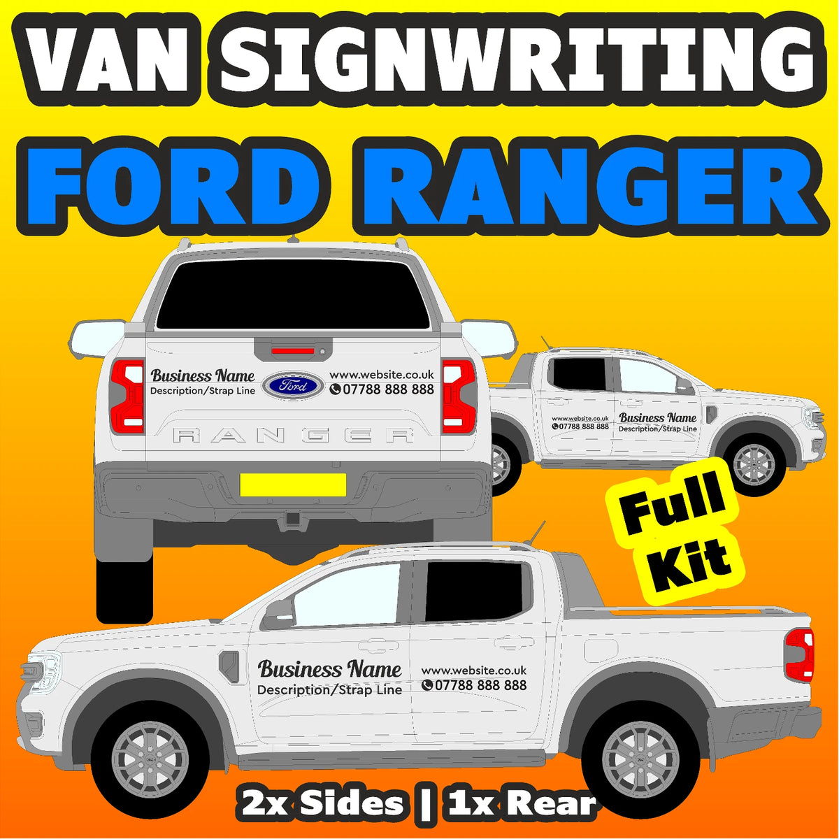 Ford Ranger Basic DIY van signs kit — photo 2