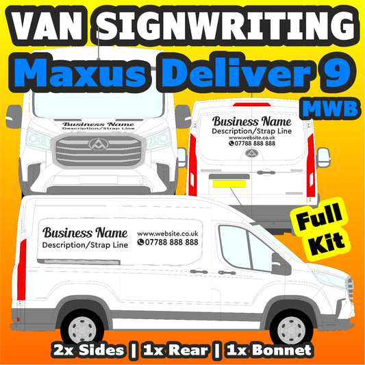 MAX deliver 9 MWB Basic DIY van signs kit