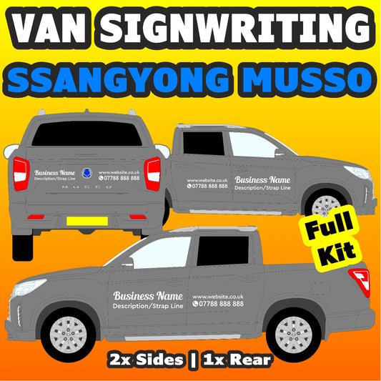 Ssangyong Musso Basic DIY van signs kit