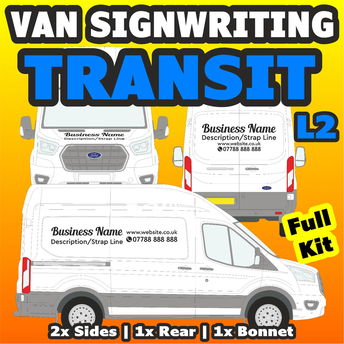 Transit L2 Basic DIY van signs kit