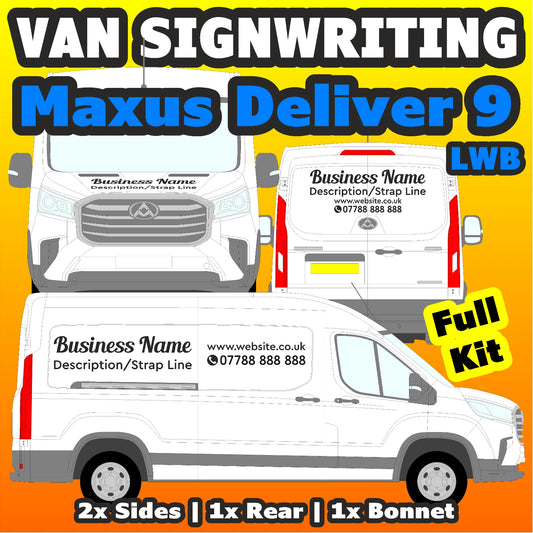 MAX deliver 9 LWB Basic DIY van signs kit