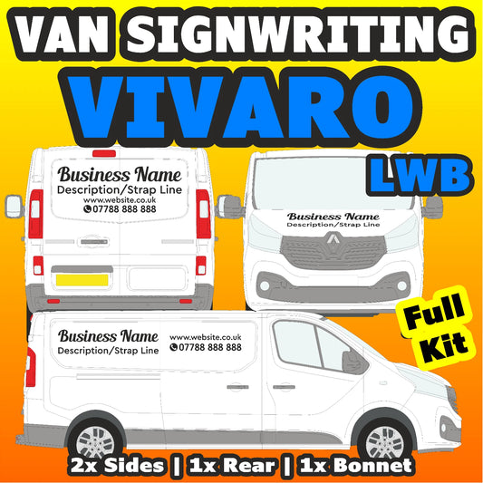 Vivaro LWB Basic DIY van signs kit