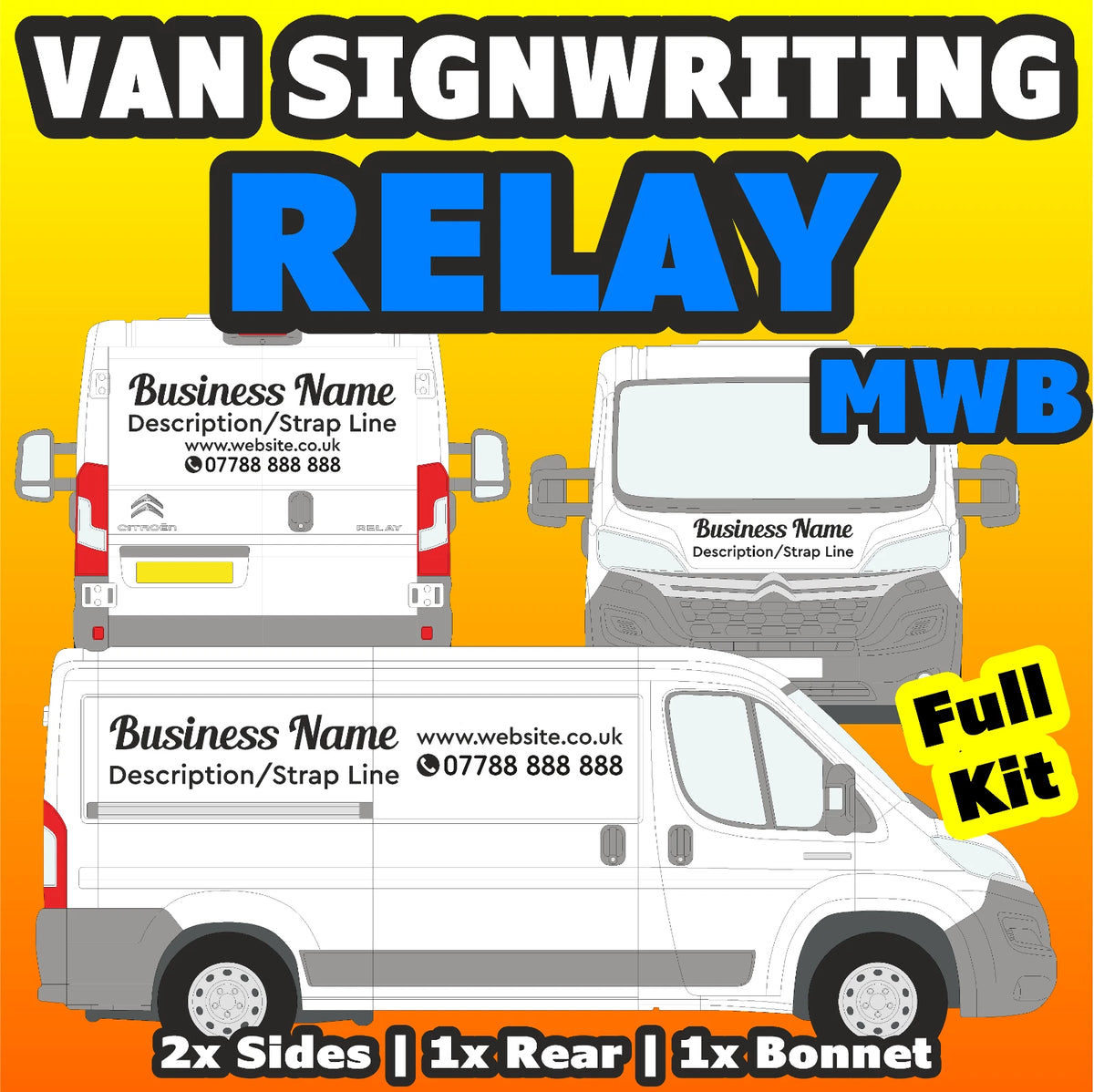 Relay MWB Basic DIY van signs kit