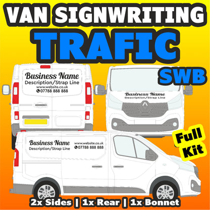 Trafic SWB Basic DIY van signs kit
