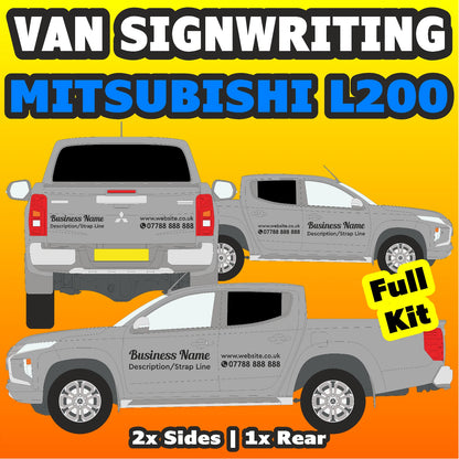 Mitsu L200 Basic DIY van signs kit