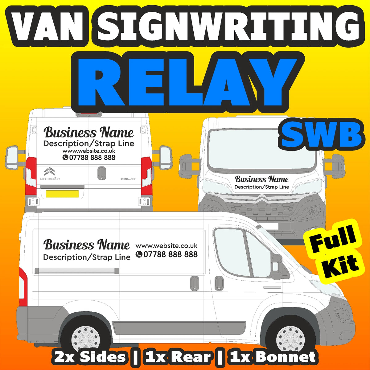 Relay SWB Basic DIY van signs kit