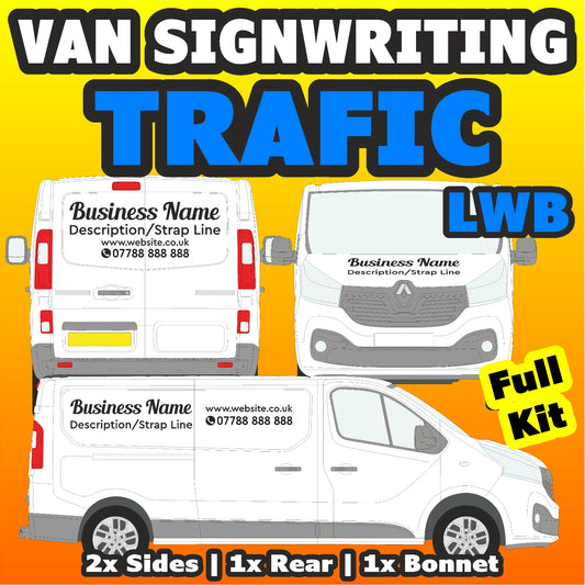 Trafic LWB Basic DIY van signs kit