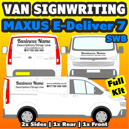 eDeliver 7 SWB Basic DIY van signs kit