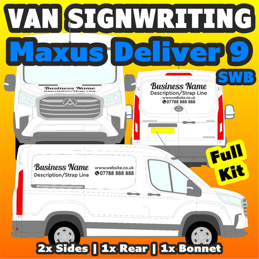 MAX deliver 9 SWB Basic DIY van signs kit