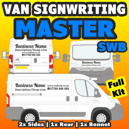 Master SWB Basic DIY van signs kit