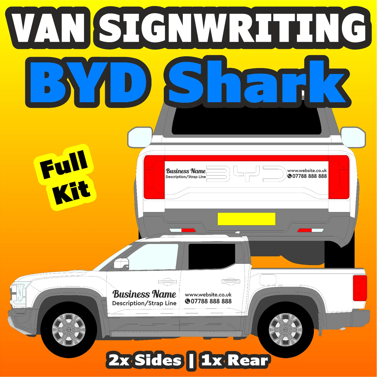 BYD Shark Basic DIY van signs kit