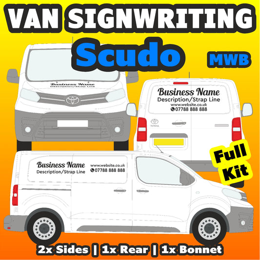 Fiat Scudo MWB Basic DIY van signs kit
