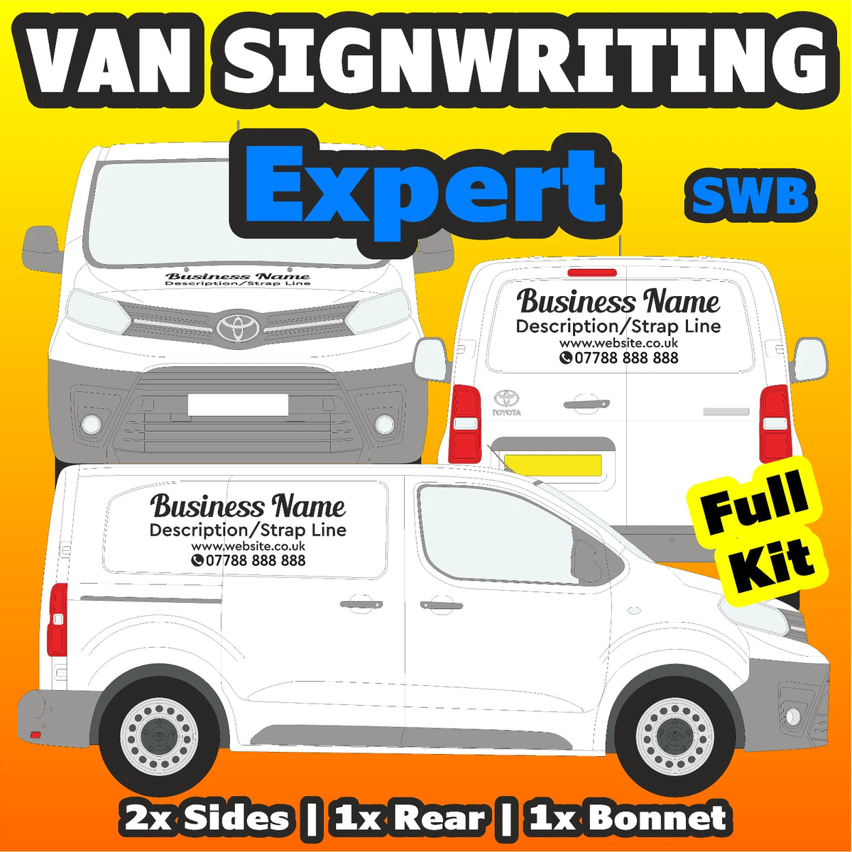 Expert SWB Basic DIY van signs kit