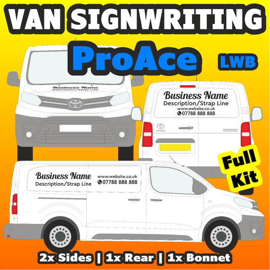 Proace LWB Basic DIY van signs kit