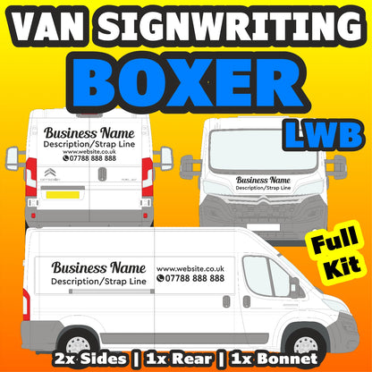 Boxer LWB Basic DIY van signs kit