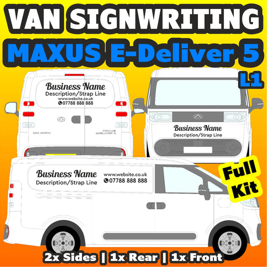 eDeliver 5 L1 Basic DIY van signs kit