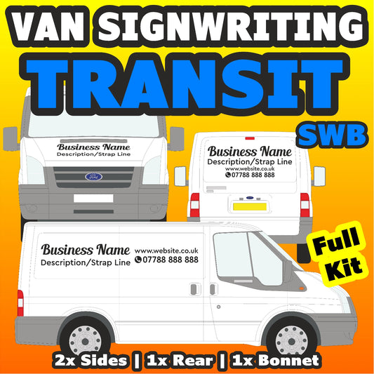 Transit SWB Basic DIY van signs kit