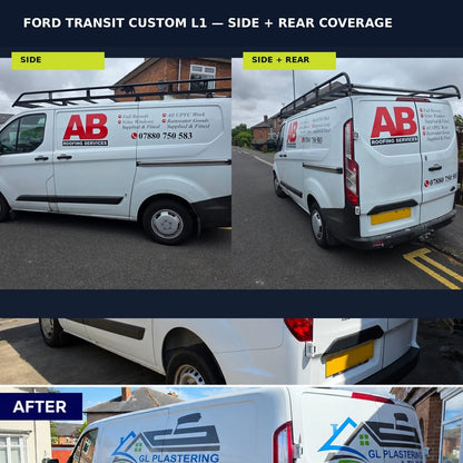 Ford Transit Custom L1 Basic DIY van signs kit — photo 2