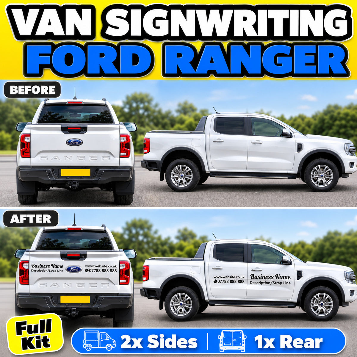 Ford Ranger Basic DIY van signs kit — photo 1