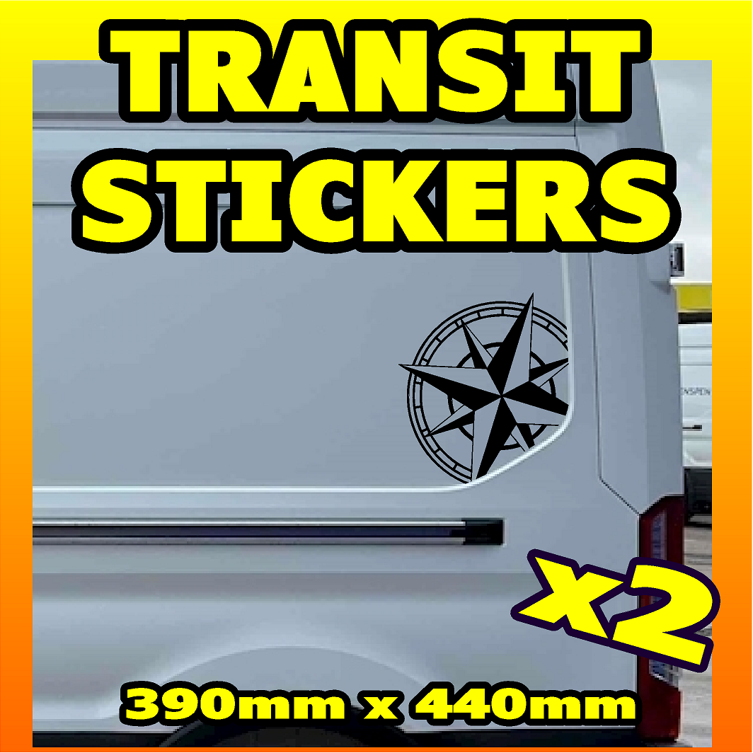 Ford transit campervan compass stickers