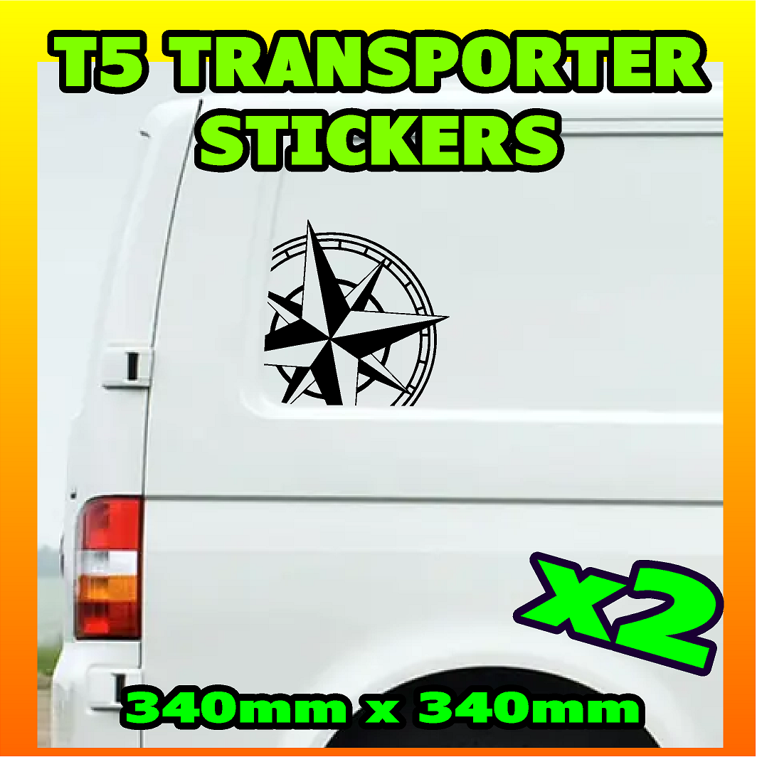 VW Transporter T5 campervan compass stickers