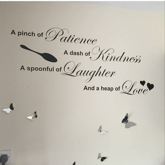 A Pinch Of Patience A Dash Of Kindness Wall Sticker Decal